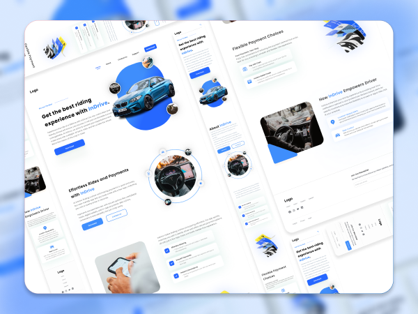 Inride Ride-Sharing Landing Page